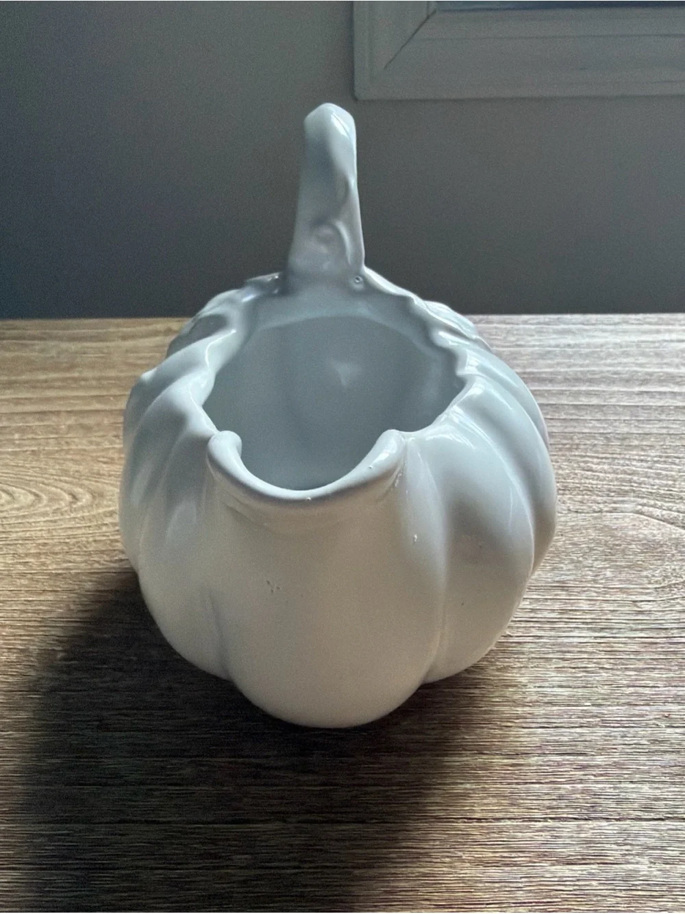Williams Sonoma Figural Pumpkin Stoneware Gravy Boat